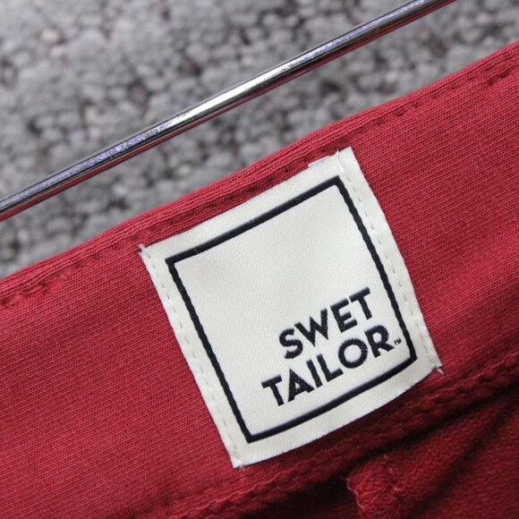 Swet Tailor Chino Shorts Mens Size 34 Red Solid Performance Lightweight NWT - Picture 5 of 10